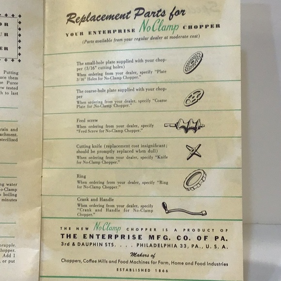 Enterprise food chopper brochure & recipe booklet 15 pages - Picture 7 of 8